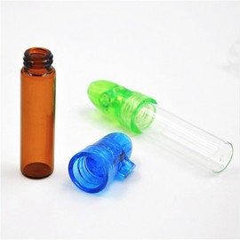 M&M Smartek Snuff Sniff Bottle Dispenser Colours Germany 67 mm (Black/Brown)