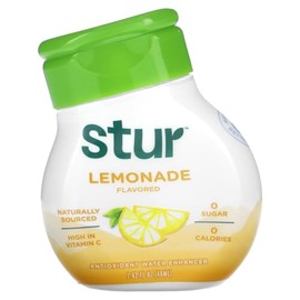 Stur Liquid Water Enhancer | Lemonade | Sweetened with Stevia | High in Vitamin C & Antioxidants | Sugar Free | Daily Hydration & Workout Recovery | Zero Calories | Keto | Vegan (1 Bottle)