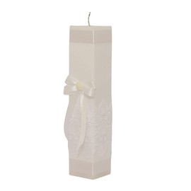Kit de Bautizo Blanco Con Cirio Vela Concha Pewter Toalla