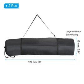 PATIKIL 51 Inch Tripod Monopod Case Bag, 2 Pack Nylon Camping Foldable Tripod Carry Case Storage Bag with Shoulder Strap for Outdoor Travel, Black