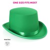 Green Satin Top Hat - Fancy Dress Dance Show Accessory