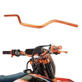 BIUGERCN Motorcycle Handlebar 22 mm Aluminium Alloy Handlebar Pull Rod Replacement Part Universal for Dirt Bike Cruising ATV Road Bike Motocross Orange