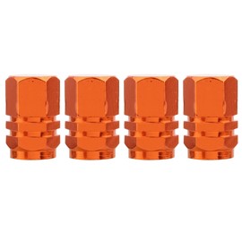 TOMALL Orange Hexagon Style Wheel Tyre Valve Stem Caps for Jeep SUV 4WD Rims Dust Cover