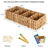 StorageWorks Small Wicker Basket for Organizing with 4-Section, Natural Water