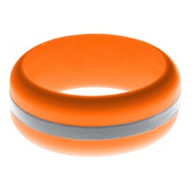 FLEX Ring - Womens Mens Orange Silicone Ring - Changeable Color Bands - Many Colors - Safe, Durable, Everyday Wear Wedding Band - 1 Ring - Sizes 4-16