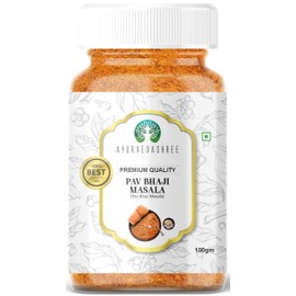 AYURVEDASHREE Pav Bhaji Masala 100gm PET Jar- Premium Quality | All Natural | Healthy | Non GMO | Indian Spices