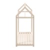 Powell Cream Wooden A-Frame House Shaped Kids Maven Clothing Rack,