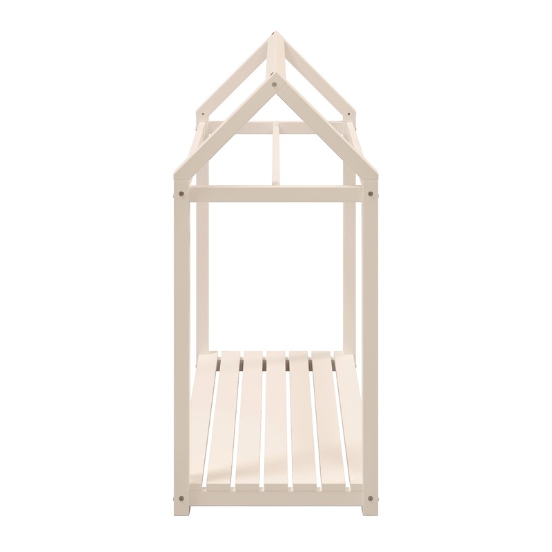 Powell Cream Wooden A-Frame House Shaped Kids Maven Clothing Rack,