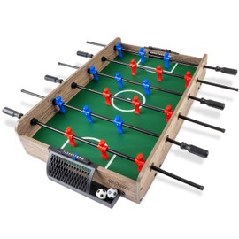 GoSports 32 Inch Tabletop Foosball Game Set - Mini Foosball Table - Oak