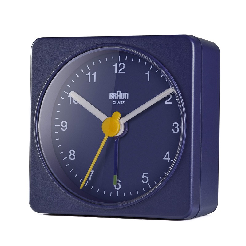 Braun Classic Travel Analogue Clock, Compact, Quiet Quartz Movement, Crescendo
