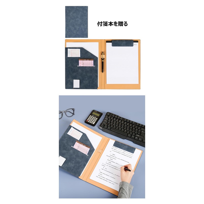 Costowns Ct-103 Bi-Fold Binder, Clipboard, A4, Clip File, Thick, Hand,