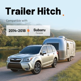 Gelacie Class 3 Rear Trailer Hitch, 2 Inch Square Receiver Compatible with 2014-2018 Subaru Forester Rear Bumper Tow Hitch 3500LBS Steel