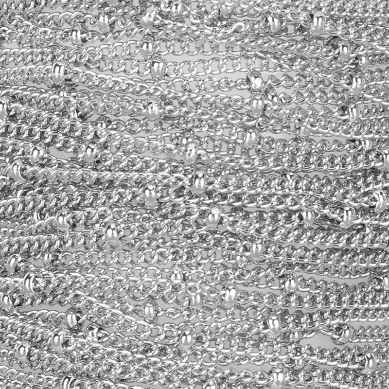 19.6 Feet Bead Chain Stainless Steel Jewelry Making DIY Link