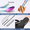 HOMMALY Utensilios Portátiles De Viaje Reutilizables Cubiertos con Estuche, Juego