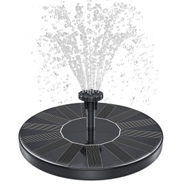 SHANCHAHUA Solar Fountain, 1.5W Solar Bird Bath Fountains Pump Floating Solar Powered Water Fountain with 6 Nozzles and Fixer, Solar Fountain for Bird Bath, Outdoors, Garden, Pond, Pool