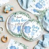 Greenery Baby Shower Plates Napkin Blue Baby Boy Party Tableware