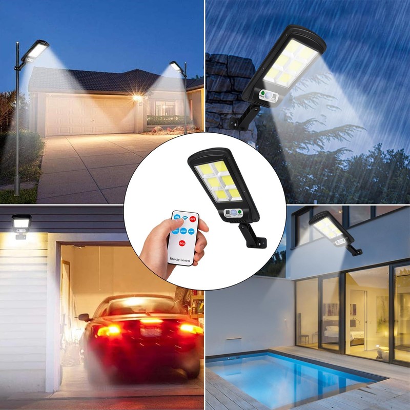 NUNET 2 Pack 120 LED Solar Security Lights Outdoor, Motion
