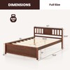 Giantex Full Size Solid Wood Platform Bed Frame, Mid Century