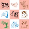 Natmisz:Exclusive Forest Animals Custom Self-Inking Stamp Set - Suited for