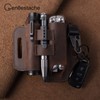 Gentlestache Multitool Belt Sheath, EDC Leather Belt Organizer, Flashlight Holder,