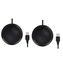 2X Conference USB Microphone,Omnidirectional Condenser PC Microphone with Mute Button LED Indicator,Plug & Play,for Game