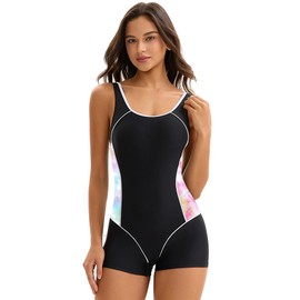 OKONOS Women's Plus Size One Piece Swimsuit - Sports Swimwear Athletic Bathing Suit