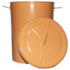 MARKSON 20-Gallon Trash Can with Lid Galvanized Steel Copper