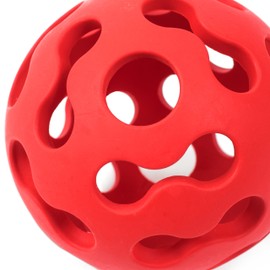 Petface Toyz Bone Lattice Ball Dog Toy, Red