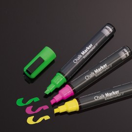 Sigel GL182 Chalk Marker 50, chisel tip 1-5 mm, 3 pc., pink/green/yellow