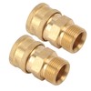 2Pcs Pure Copper M22 High Pressure Washer Fitting Adapter 3/8