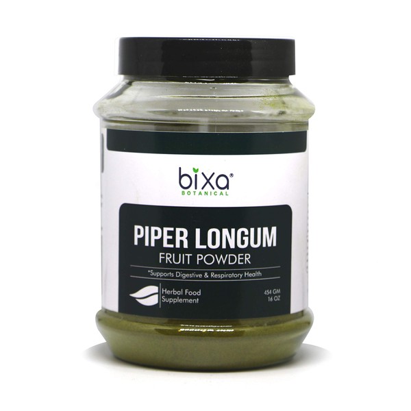 Piper Longum Powder (Pippali) – 1 Pound (16 Oz) | an Ideal Alterative & Respiratory Tonic, Ayurvedic Herbal Supplement for Carminative, Anti-Helminthic & Prevents bloatingness of Stomach