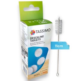 DL-pro Descaling Tablets for 2 Applications for Bosch Tassimo 311909 TCZ6004 Coffee Machines with DL-pro Cleaning Brush