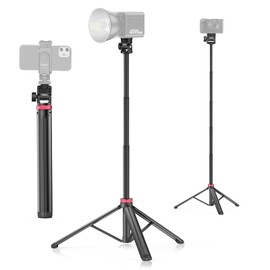 Ulanzi MT-79 Photography Light Stand Tripod Aluminum + ABS Lightweight 180° Rotation Adjustment with 1/4 Screw 36-200cm 7-Section Extendable Foldable Easy to Carry Ring Light Stand for Photography