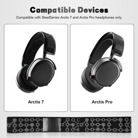 Lusgawer Arctis 7 Headband Replacement Elastic Fabric Arctis pro Headband Top Pad Cushion Compatible with SteelSeries Arctis 7 / Arctis 9X / Arctis pro Gaming Headset Headphone Head Band (Black&White)