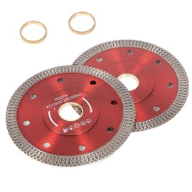raseparter 4.5 in Super Thin Turbo Rim Concrete Porcelain Saw Blade 2PCS Diamond Tile Blade Apply for Cutting Porcelain Tile Ceramic Granite Marble