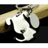 MY STAGE Keychain Key Ring Dog Dog Metal Silver Swinging