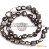 (8-12mm/Gray) - GEM-inside Pyrite Gemstone Loose Beads 8-12mm FreeForm Silver