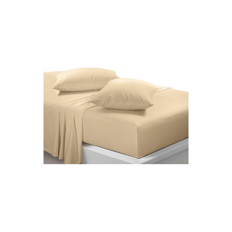 Goldstar Latte Single Flat Sheet Soft Microfibre Easy Care Wrinkle