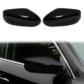 1 Pair Replacement Mirror Cover Cap Housing for 2013-2018 Nissan Altima without Turn Signal Model, Directly Replace Style, Not Sticker (Black)