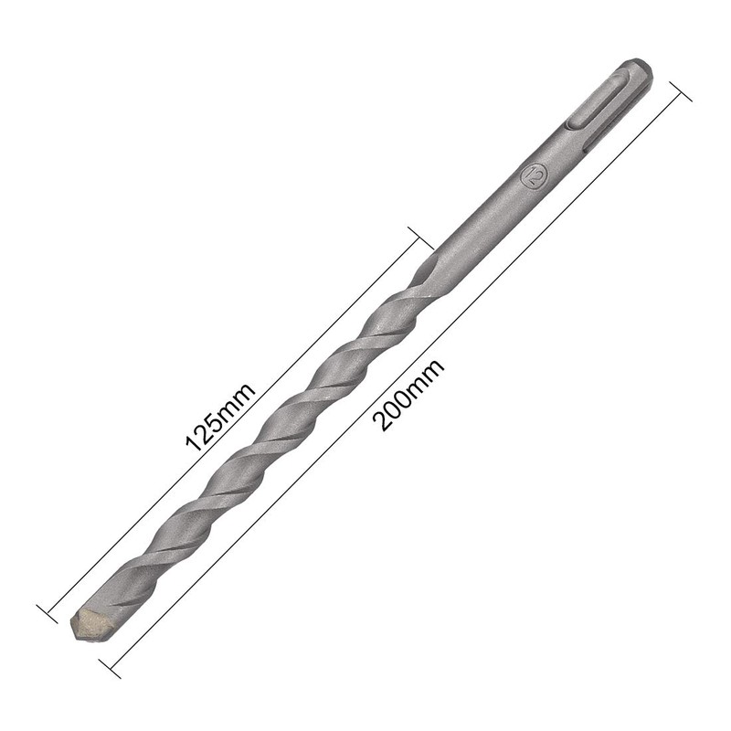 uxcell Masonry Drill Bit 12mm x 200mm Carbide Tipped Rotary