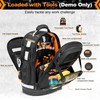 Tool Backpack Bag, HVAC Heavy Duty Construction Tools Backpack for