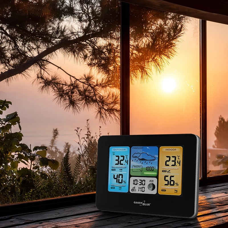 greenblue GB522 - GB522 Wireless color weather station WiFi DCF