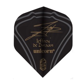 UNICORN UltraFly Dart Flights | Jeffrey de Zwaan The Black Cobra Design Snake Head Design | Big Wing Shape| Ultra Durable 100 Micron Polyester PET
