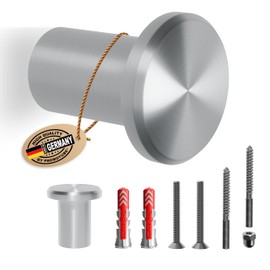 Wall Hooks, Towel Hooks, Coat Hooks, Rustproof Stainless Steel, Set of 4, Universal Use for Screwing and Drilling, Heavy Duty up to 110 kg, Includes Premium Quality