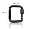 COSSIKA Climbing Buckle, 4 Pieces Square Carabiner with Screw Clasps,