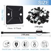 SeuYeugX SeuYeugX Black Cable Tie Zip Self Adhesive Mounts Set,