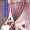 AIKASY Girls and Adults Canopy Bed, Elegant Double-Layer Bed Curtain,