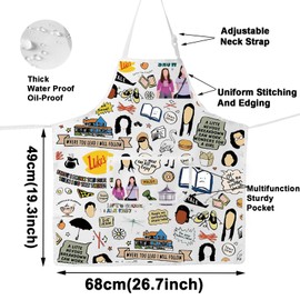 MYSOMY Gilmore Apron Luke's Diner Stars Hollow Apron Lorelai And Rory Gifts Luke's Diner Kitchen Apron (WomenAP UK)