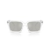 A|X ARMANI EXCHANGE Men's AX4147S Square Sunglasses, Shiny Crystal/Light Grey