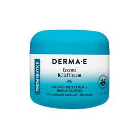 Derma E Eczema Relief Cream – All Natural Itch Relief – Soothing, Relieves Flaky, Scaly and Dry Skin - Antioxidant-Rich Topical Eczema and Psoriasis Cream, 4oz